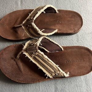 Bed Stu Brown and Tan Sandals